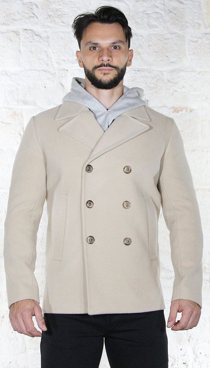 Cappotto Classico Cappotto Rifle Cappotto Uomo Corto Nero Cappotto