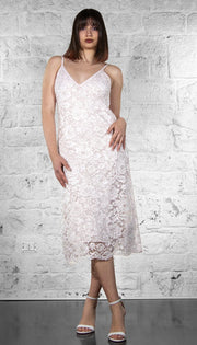 Twinset Abito longuette in pizzo con paillettes