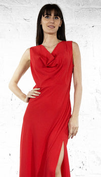 Twinset Abito lungo smanicato in georgette