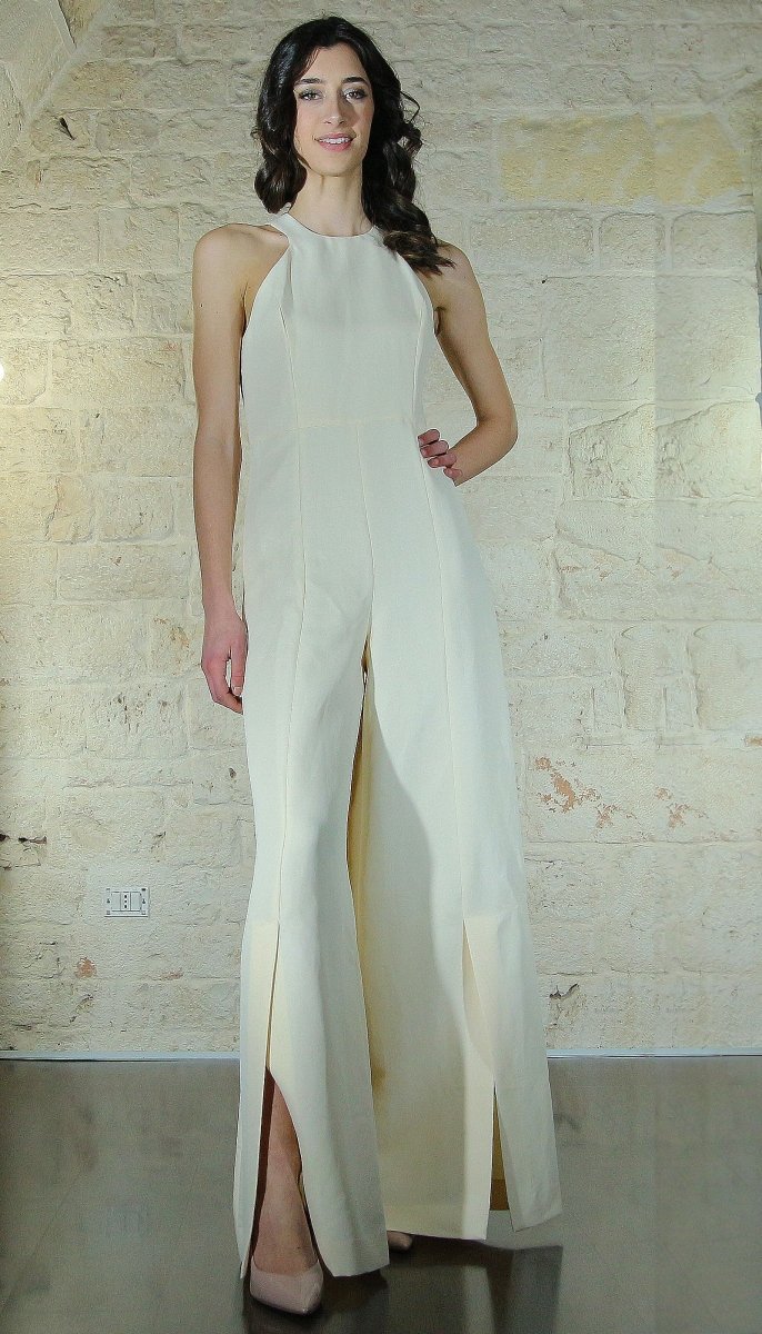 Twinset Milano Tuta lunga in misto lino - Main Image