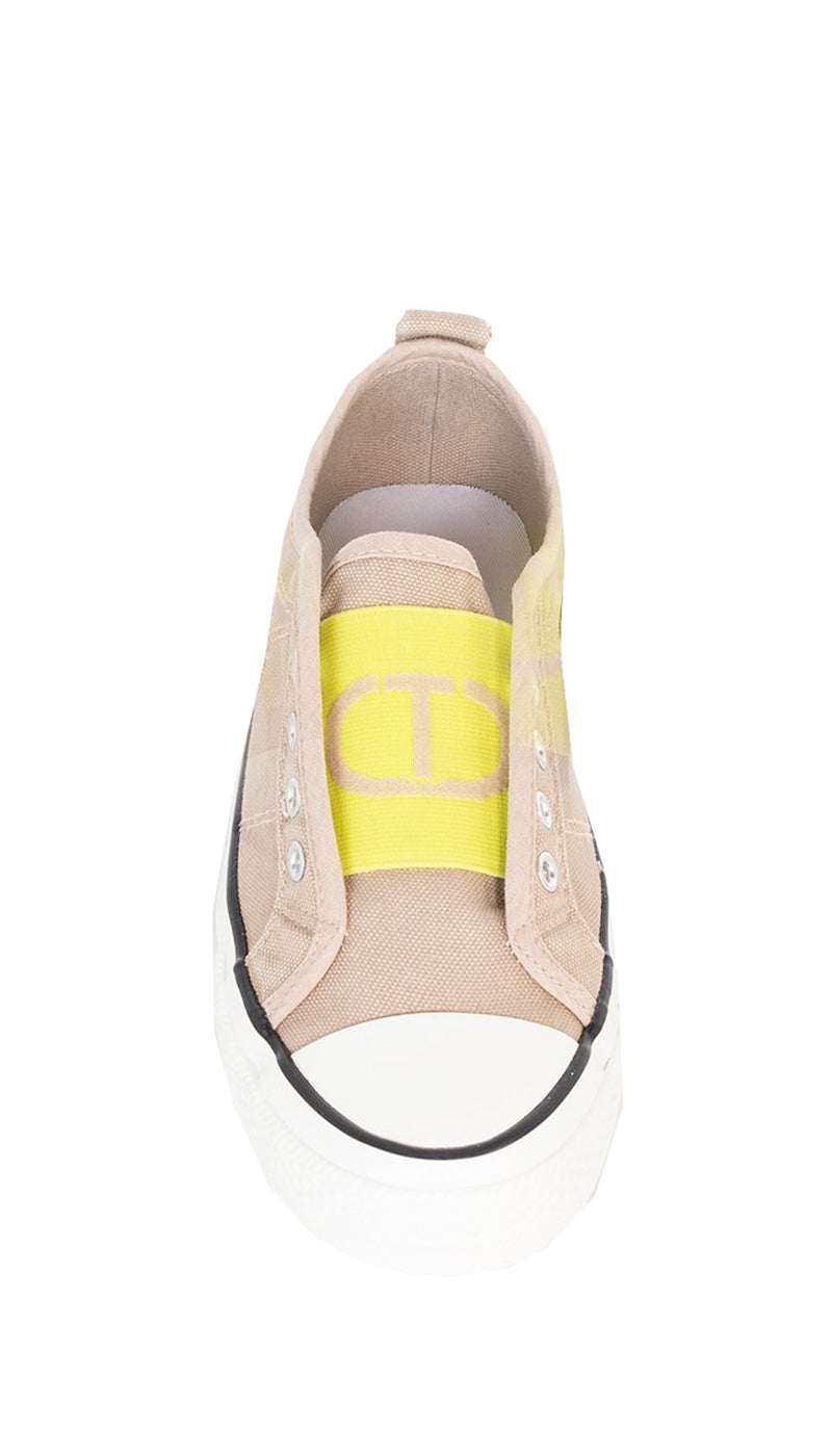 Twinset Milano Sneakers in canvas con logo. 211TCT170 (6591259213959)