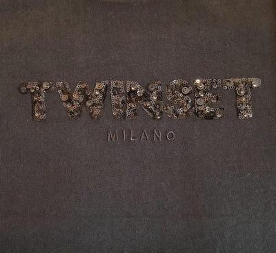 Twinset T-shirt con logo lettering ricamato