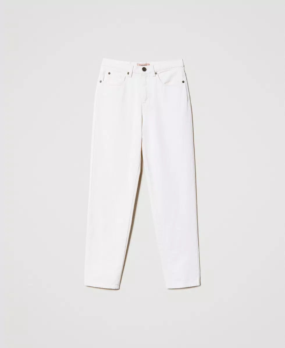 Twinset Milano Pantaloni in bull con Oval T floreale