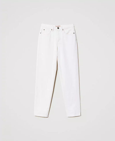 Twinset Milano Pantaloni in bull con Oval T floreale