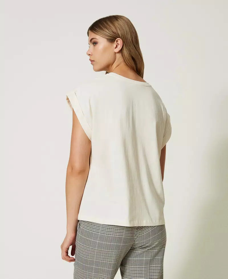 Twinset Milano T-shirt con ricamo Oval T