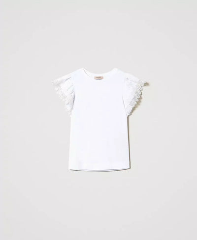 Twinset Milano T-shirt con maniche in macramè