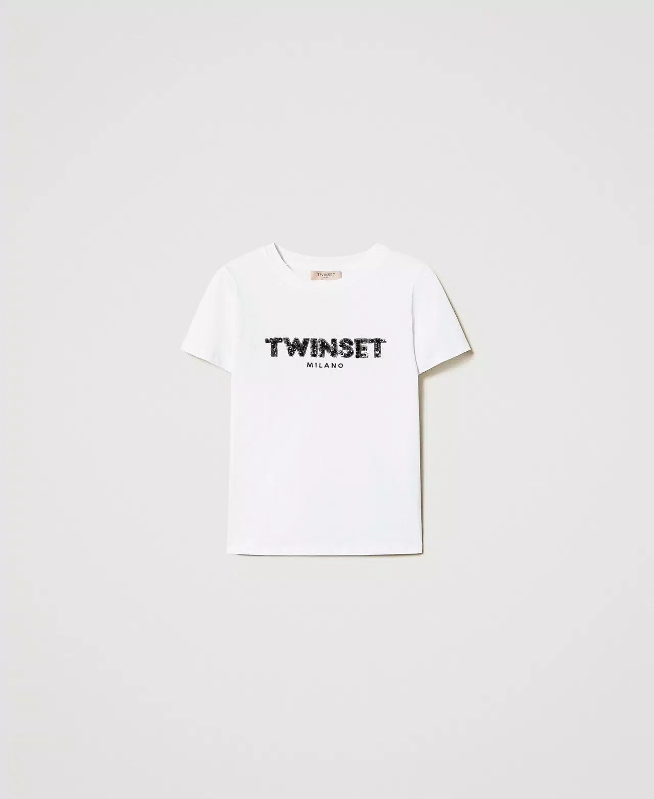 Twinset T-shirt con logo lettering ricamato