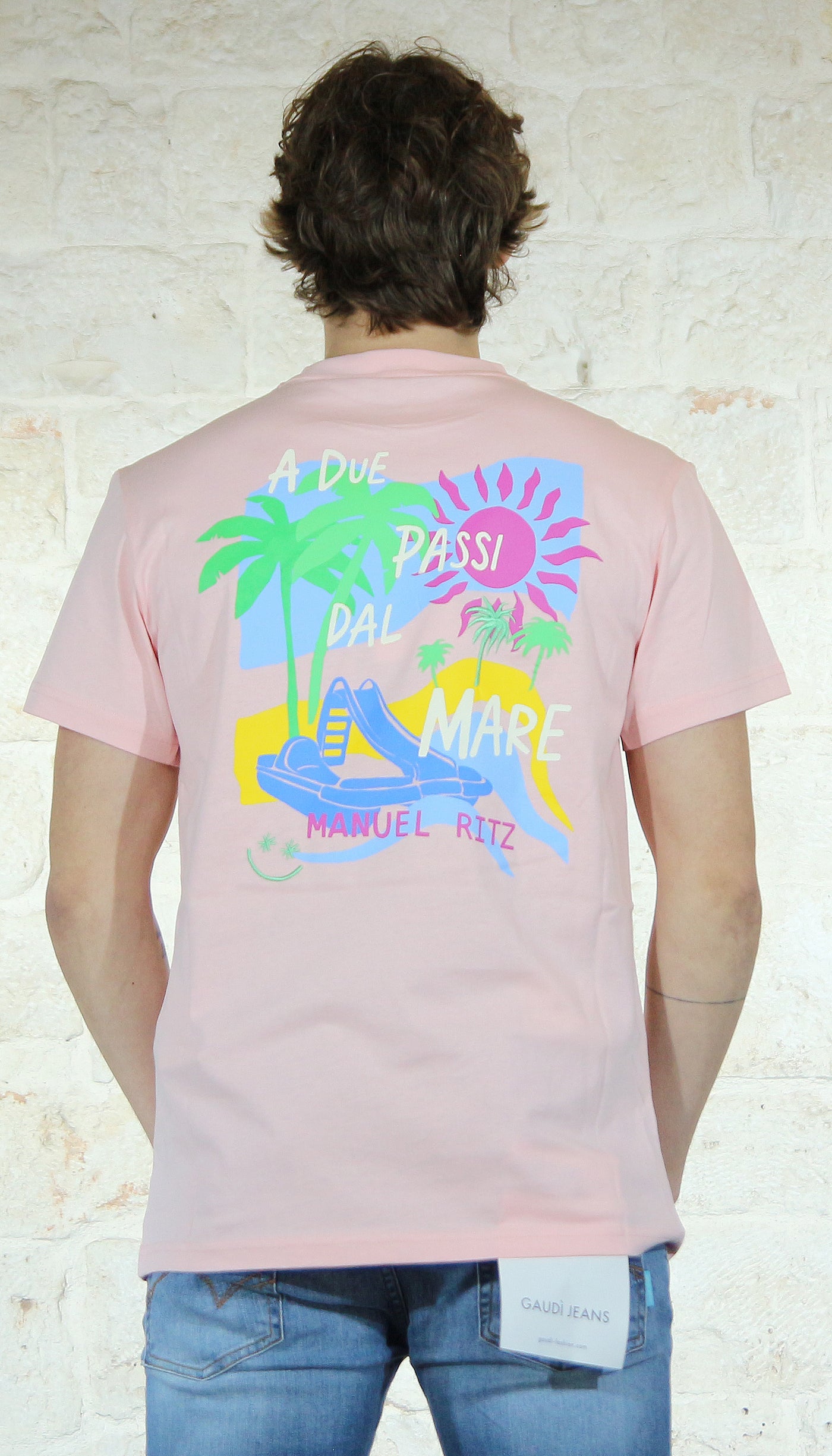 Manuel Ritz T-shirt 'a due passi dal mare' in cotone