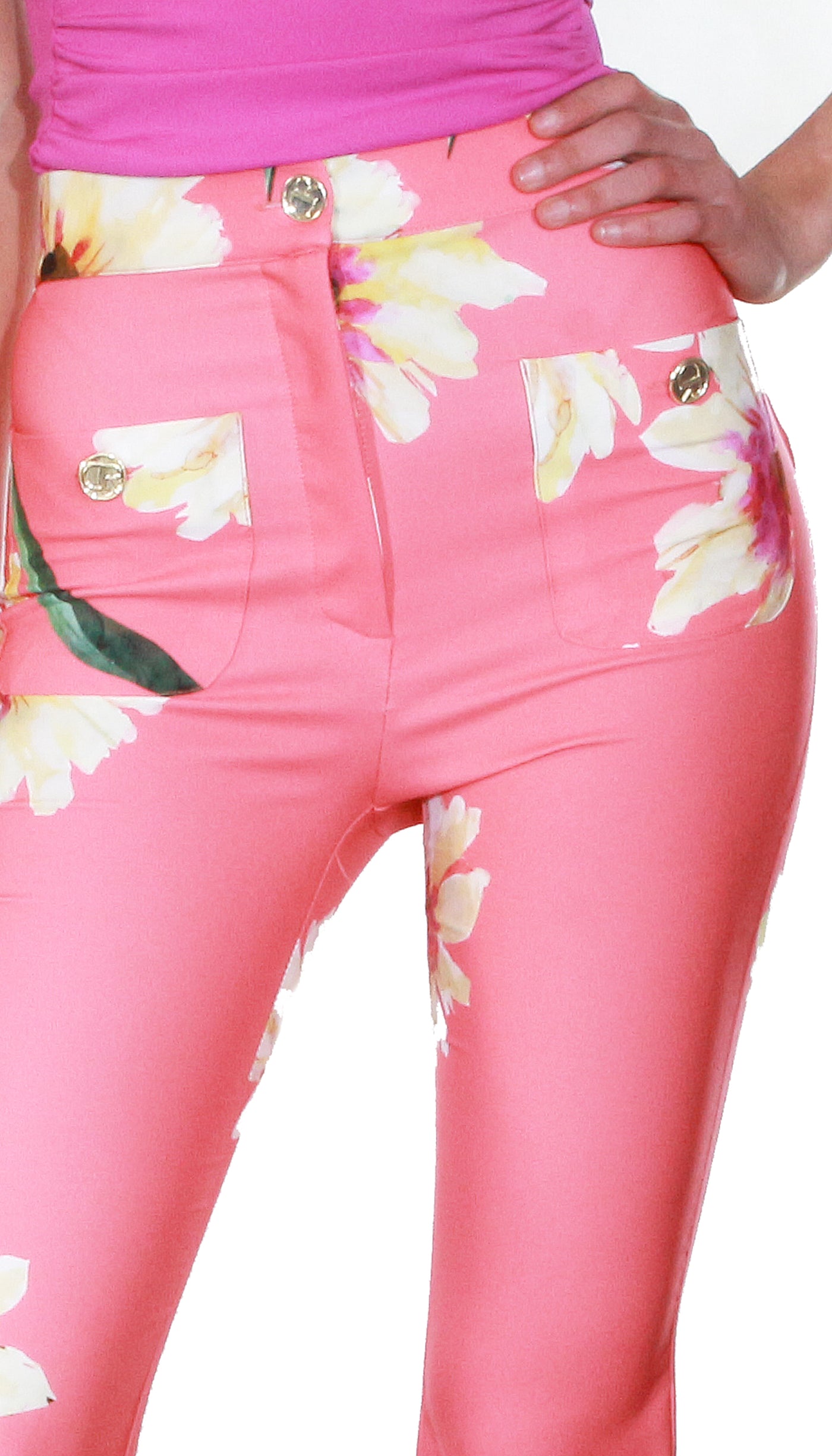 Denny Rose Pantalone stampa floreale