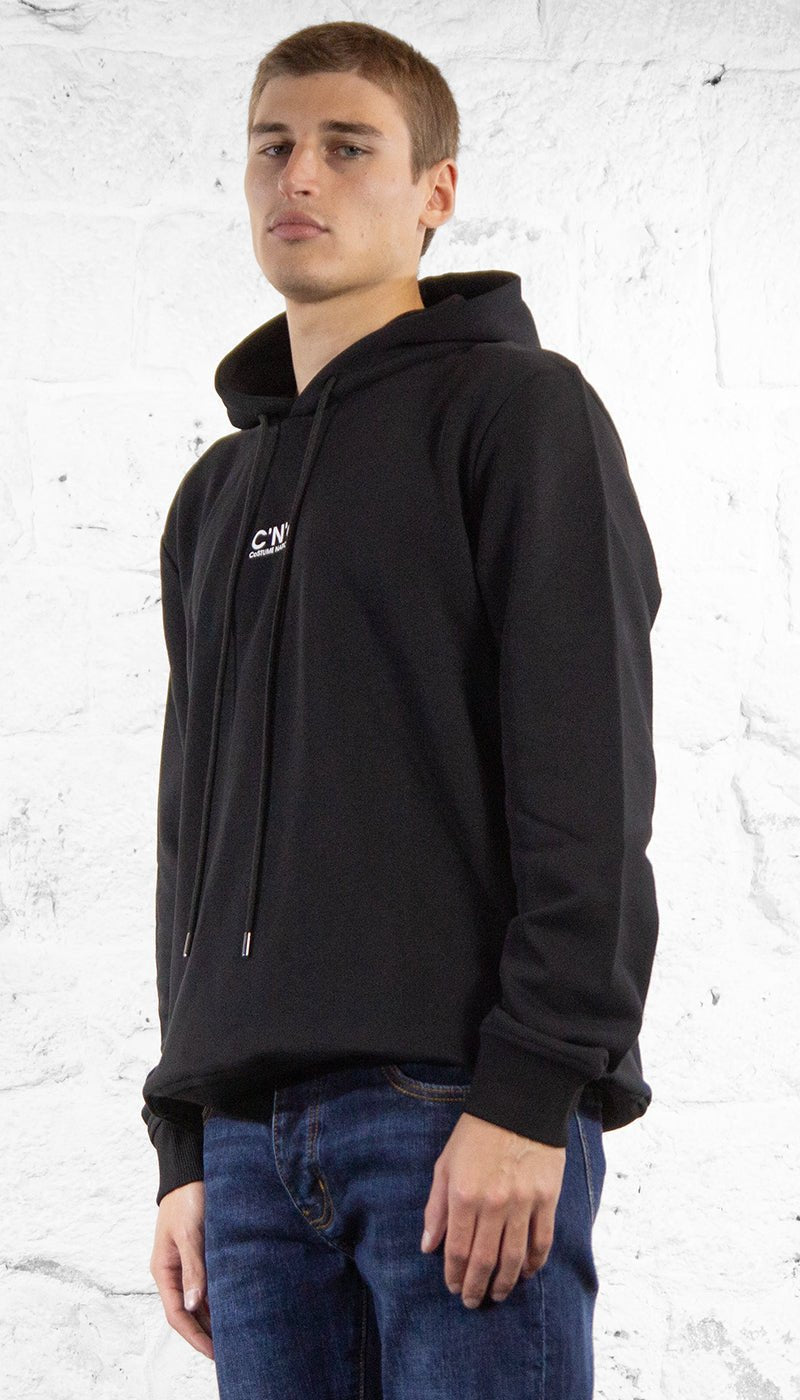C'N'C Felpa nera con cappuccio in cotone Felpa - Boutique Luisa Trendy