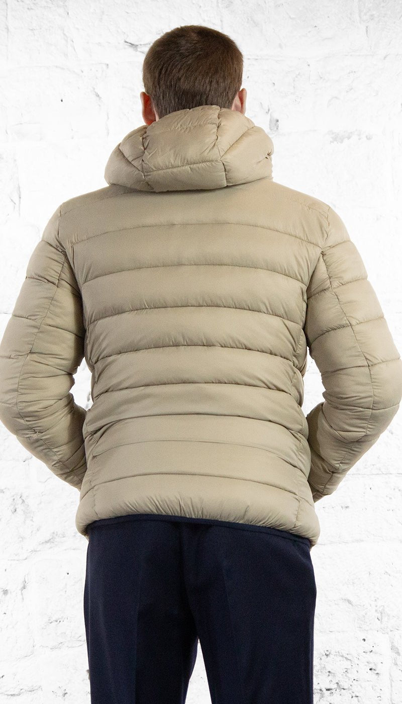 De Lamp Piumino con cappuccio in tessuto blu reversibile trapuntato Capispalla Uomo - Boutique Luisa Trendy