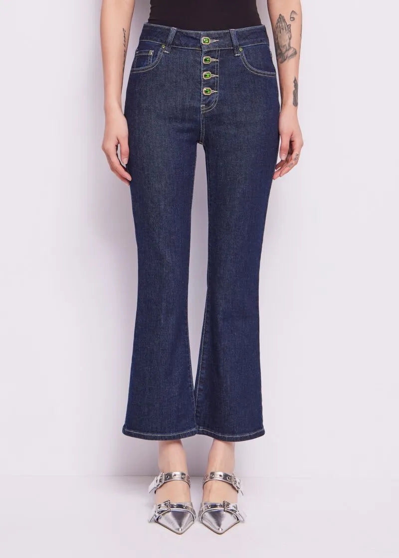 Denny Rose Jeans flare in misto cotone