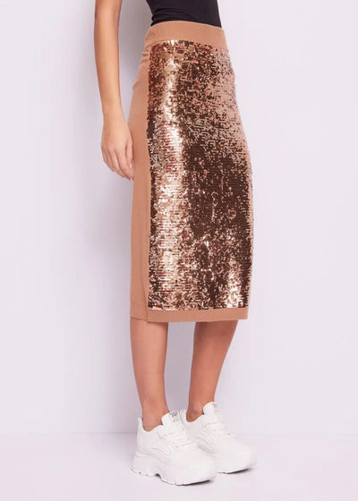 Denny Rose Jeans Gonna in maglia con paillettes Gonna - Boutique Luisa Trendy