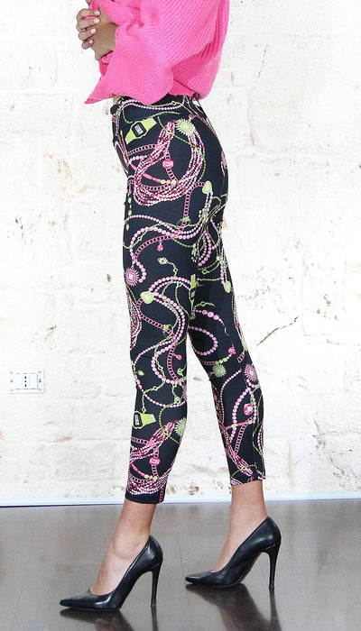 Denny Rose Jeans Leggings in jersey stampato