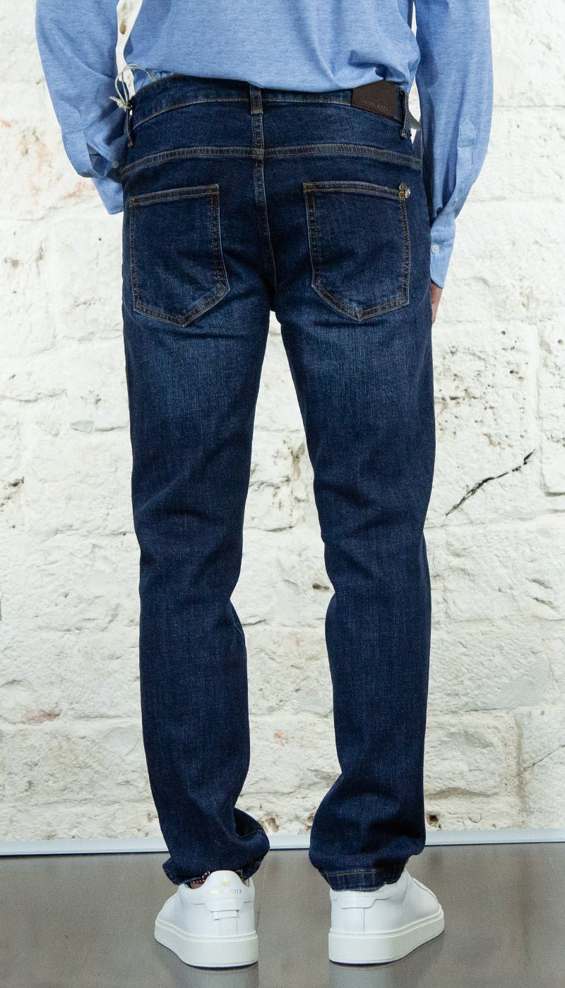 Entre Amis Jeans blu in denim corto 5 tasche Jeans Uomo - Boutique Luisa Trendy