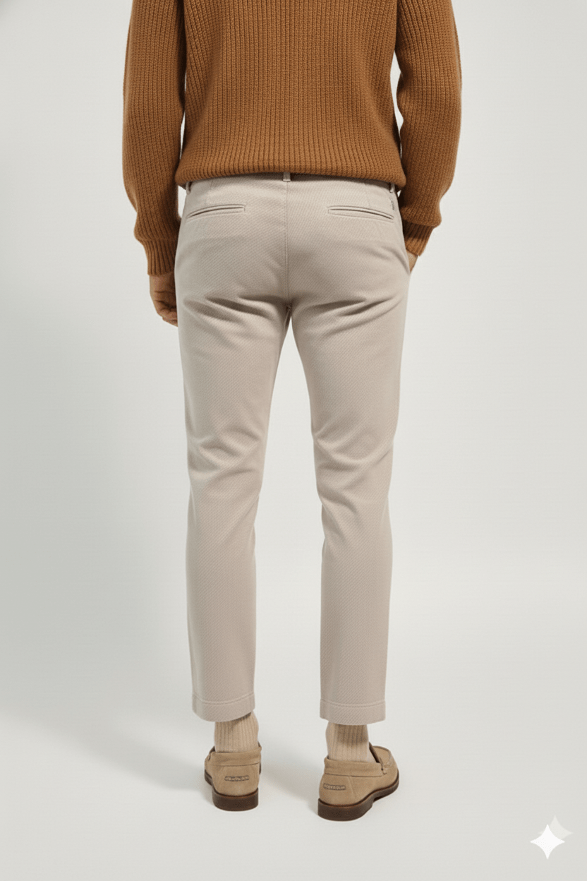 Entre Amis Pantalone slim corto tessuto armaturato Pantaloni Uomo - Boutique Luisa Trendy