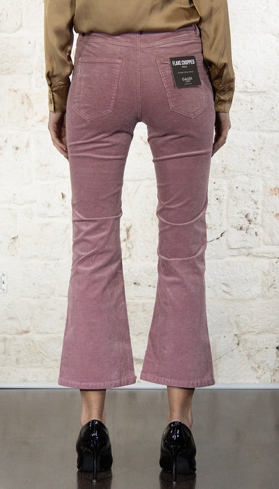 Gaudi Jeans Pantaloni flare in velluto di cotone