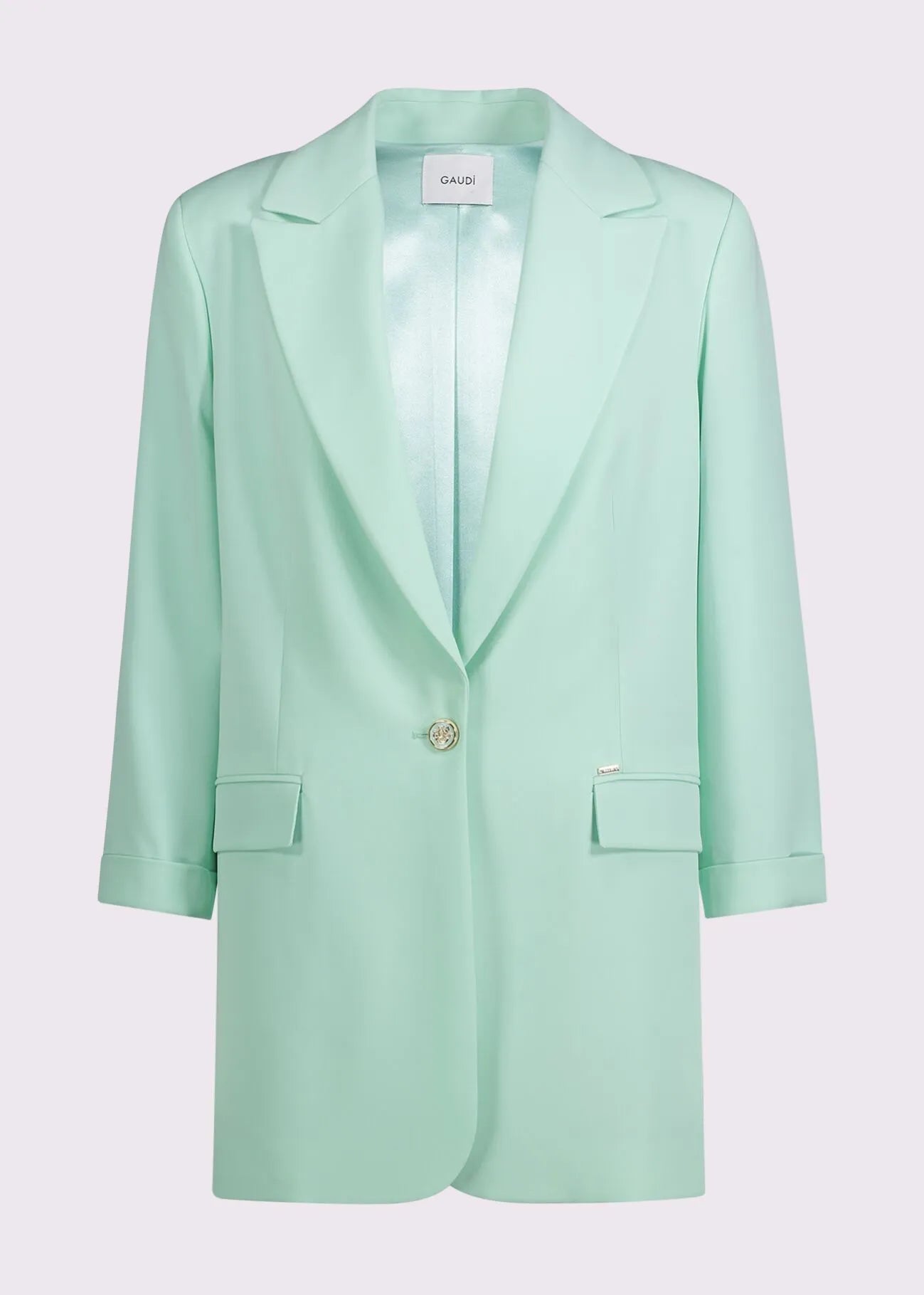 Gaudi Blazer da donna verde con revers a lancia