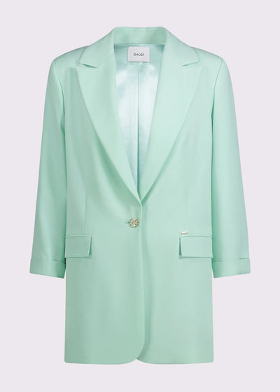 Gaudi Blazer da donna verde con revers a lancia