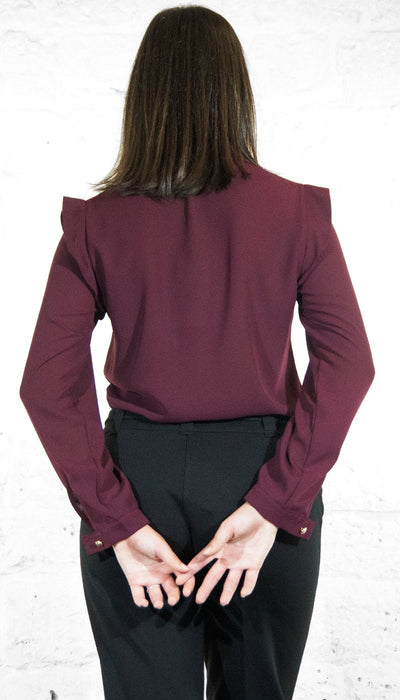 Gaudi Camicia bordeaux in georgette Bluse e camicie - Boutique Luisa Trendy