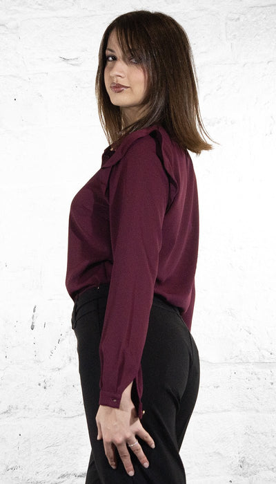 Gaudi Camicia bordeaux in georgette Bluse e camicie - Boutique Luisa Trendy