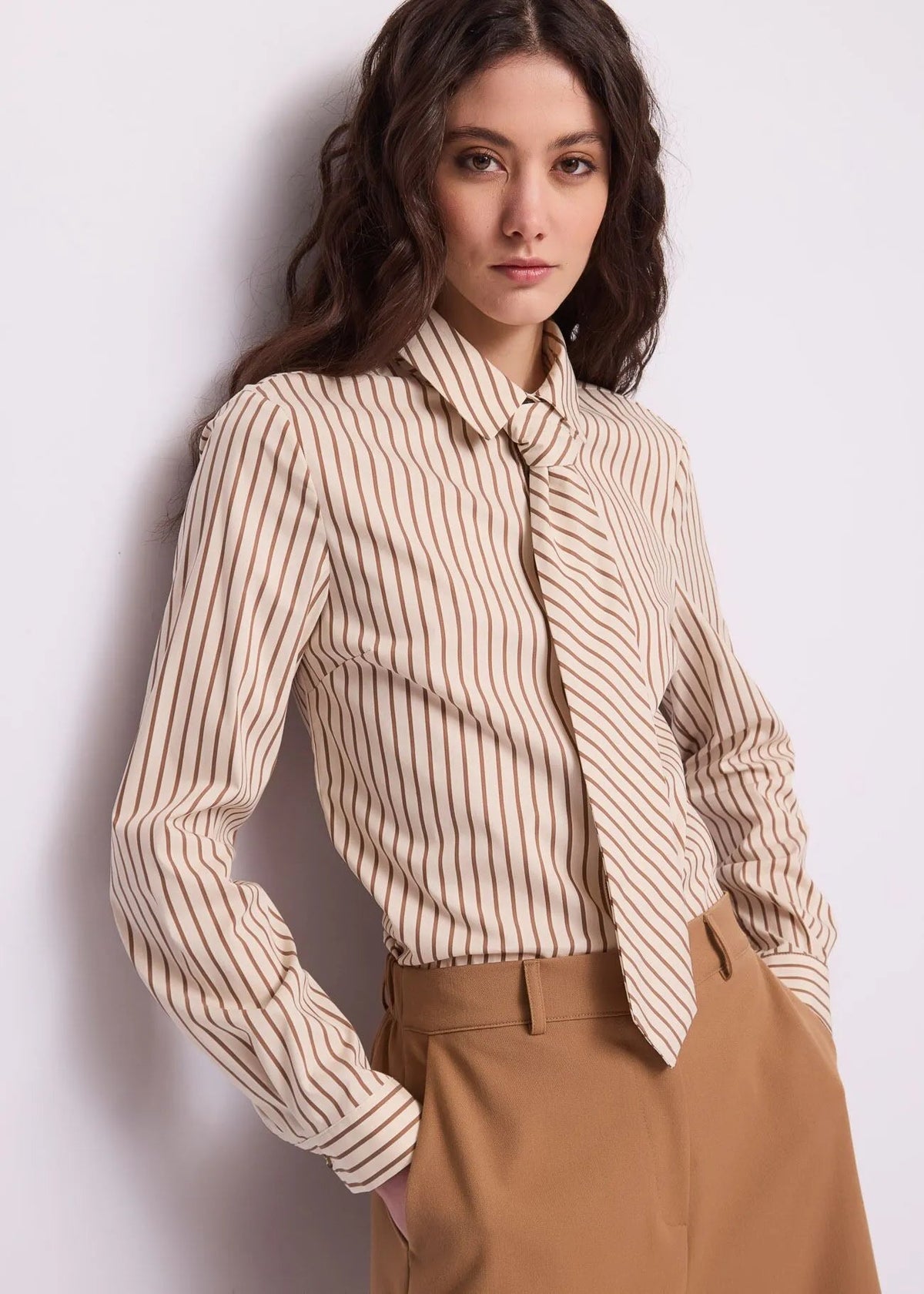 Gaudi Camicia in popeline rigata con cravatta Bluse e camicie - Boutique Luisa Trendy