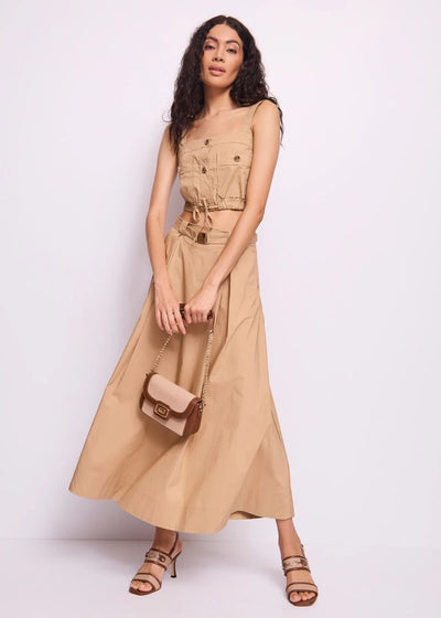 Gaudi Gonna lunga in cotone con cintura Gonna - Boutique Luisa Trendy
