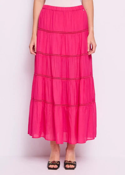 Gaudi Gonna lunga in cotone fucsia Gonna - Boutique Luisa Trendy
