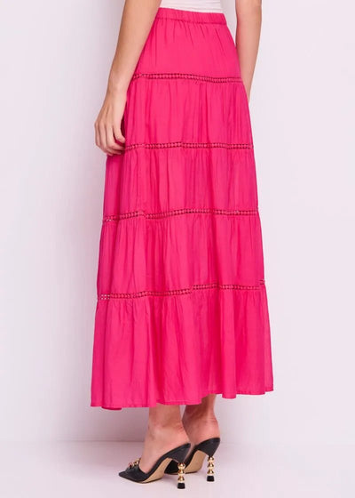 Gaudi Gonna lunga in cotone fucsia Gonna - Boutique Luisa Trendy