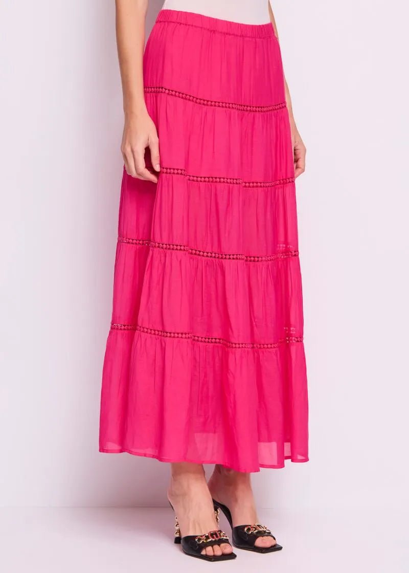 Gaudi Gonna lunga in cotone fucsia Gonna - Boutique Luisa Trendy