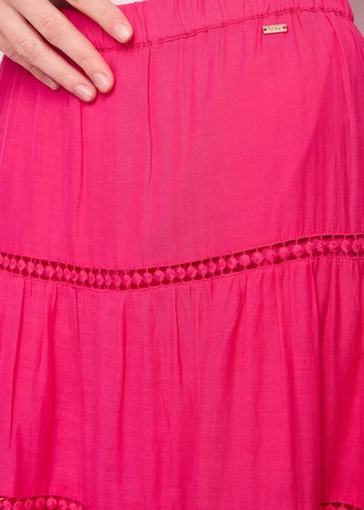 Gaudi Gonna lunga in cotone fucsia Gonna - Boutique Luisa Trendy