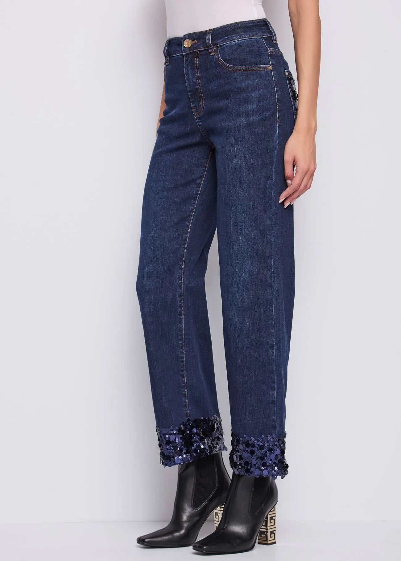 Gaudi Jeans da donna wide leg in cotone used Jeans - Boutique Luisa Trendy