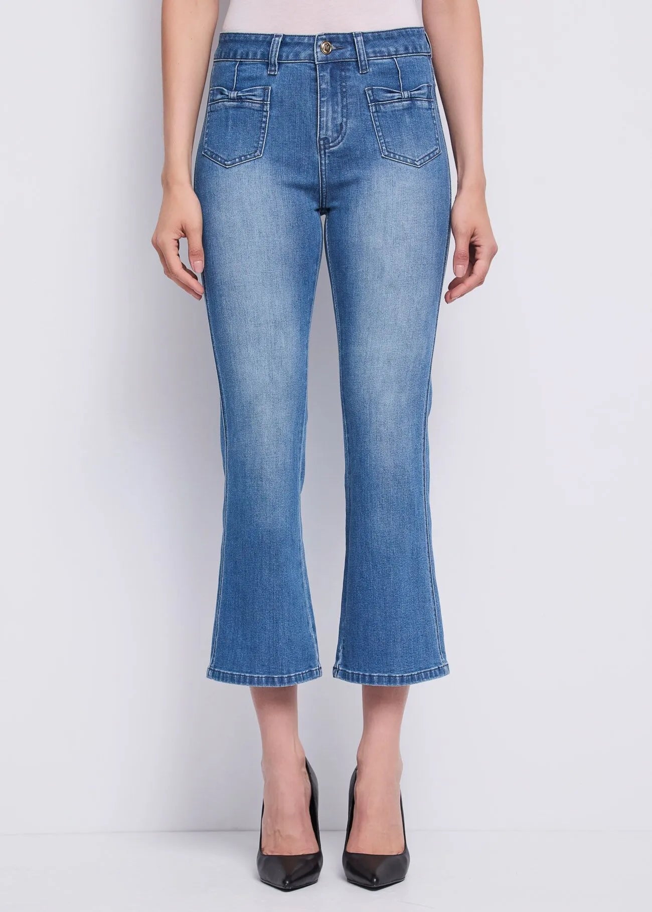 Gaudi Jeans flare cropped da donna in cotone used Jeans - Boutique Luisa Trendy