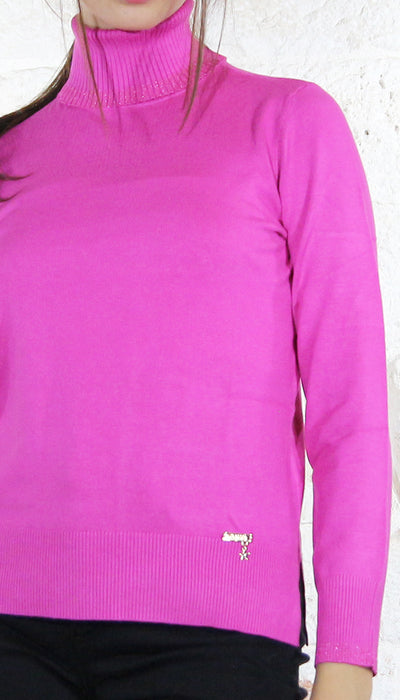 Gaudì Jeans Maglione fucsia a collo alto