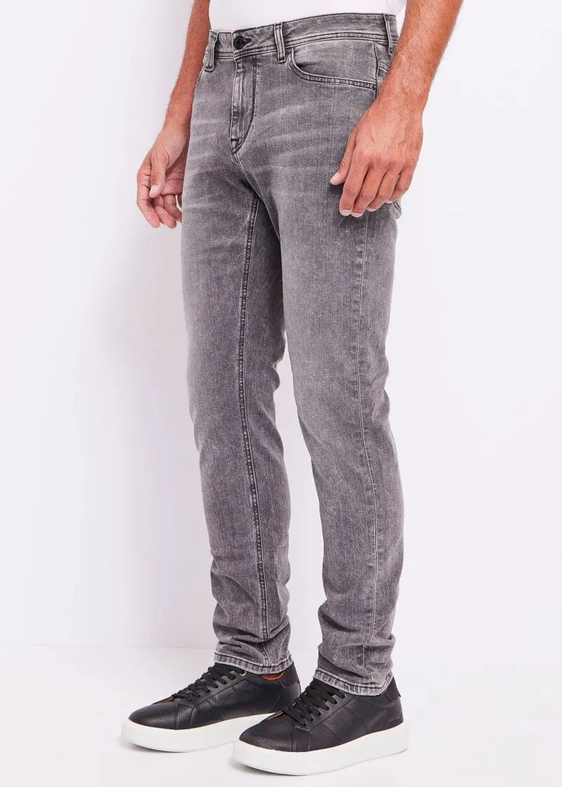 Gaudi jeans Jeans slim grigio in denim di cotone