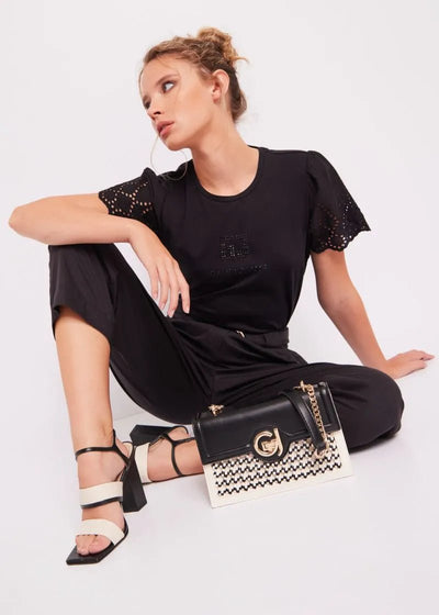 Gaudi Jeans T-shirt con dettagli in pizzo T-Shirt e top - Boutique Luisa Trendy