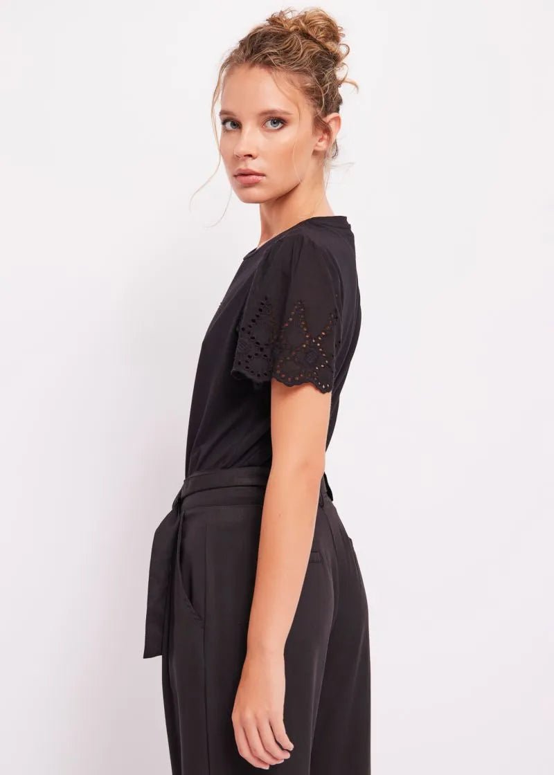 Gaudi Jeans T-shirt con dettagli in pizzo T-Shirt e top - Boutique Luisa Trendy