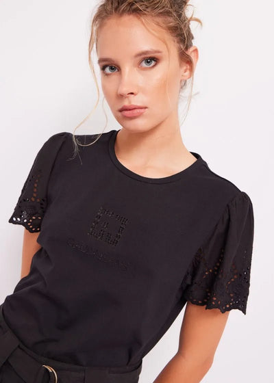 Gaudi Jeans T-shirt con dettagli in pizzo T-Shirt e top - Boutique Luisa Trendy