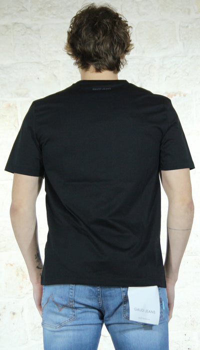 Gaudì Jeans T-shirt nera in jersey 411GU64080