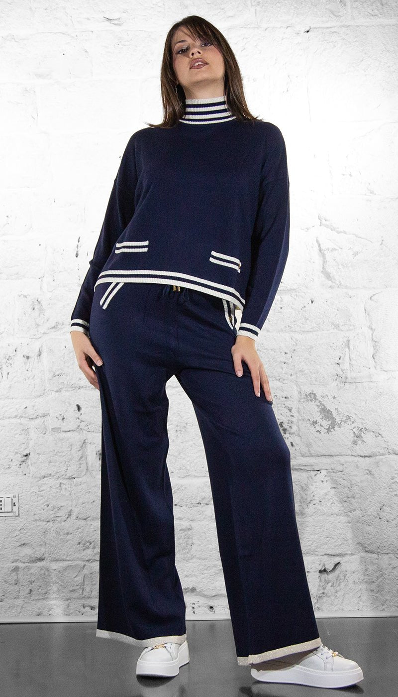 Gaudi Lupetto e pantalone in maglia con bordi a contrasto Maglie e cardigan Donna - Boutique Luisa Trendy