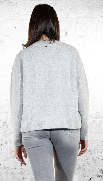 Gaudi Maglia grigia da donna con strass Maglie e cardigan Donna - Boutique Luisa Trendy