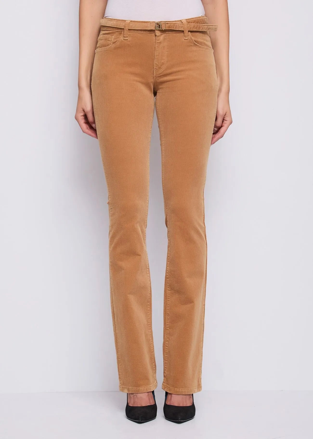 Gaudi Pantaloni da donna in velluto di cotone con cintura Pantalone Donna - Boutique Luisa Trendy