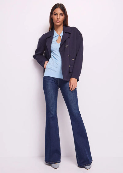 Gaudi Peacoat donna blu doppiopetto