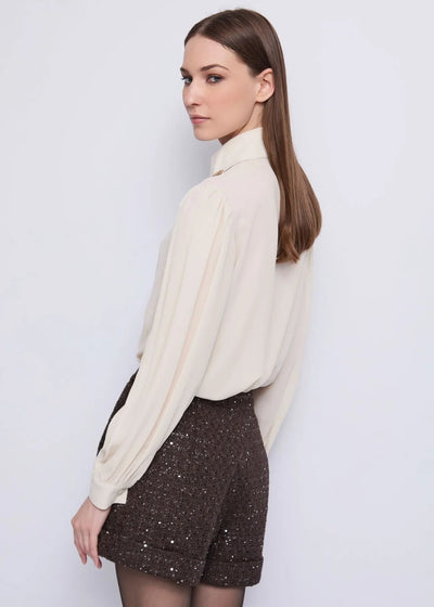 Gaudi Polo da donna con maxi colletto e strass Bluse e camicie - Boutique Luisa Trendy