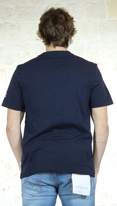 Gaudi T-shirt blu con stampa