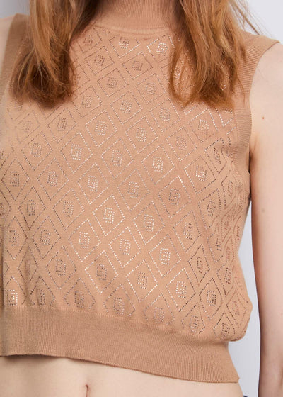 Gaudi Top da donna in filato con strass Maglie e cardigan Donna - Boutique Luisa Trendy