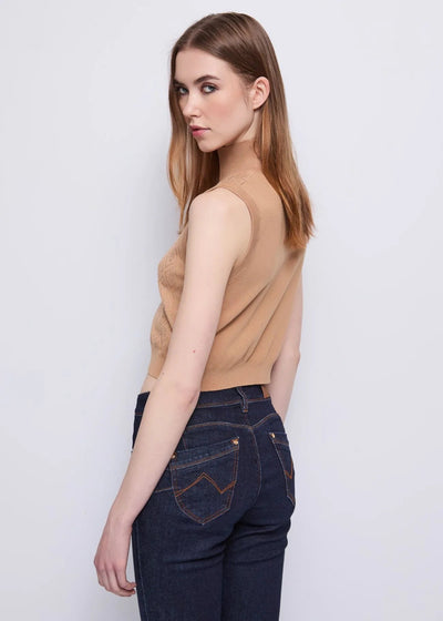 Gaudi Top da donna in filato con strass Maglie e cardigan Donna - Boutique Luisa Trendy