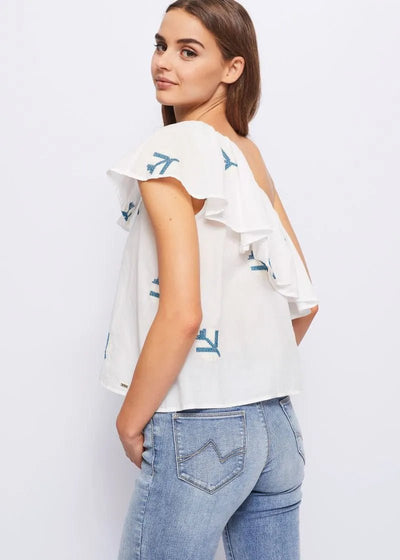 Gaudì Top in mussola con ricamo T-Shirt e top - Boutique Luisa Trendy