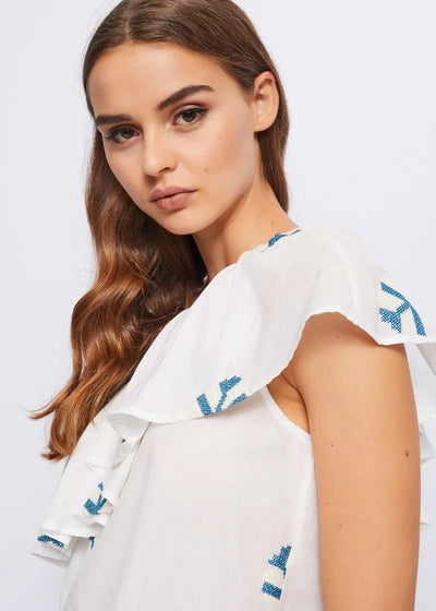 Gaudì Top in mussola con ricamo T-Shirt e top - Boutique Luisa Trendy