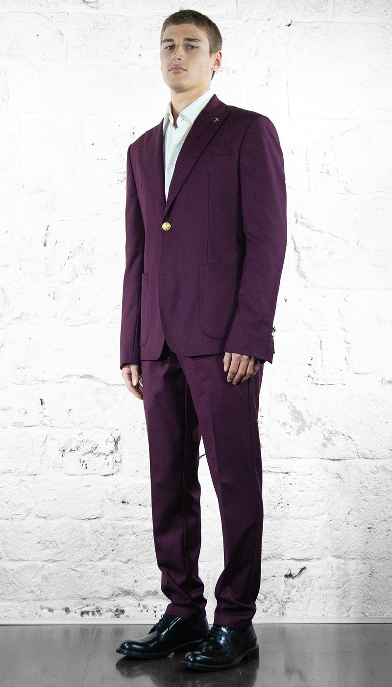 Havana & Co Abito uomo bordeaux slim fit Abiti e giacche - Boutique Luisa Trendy